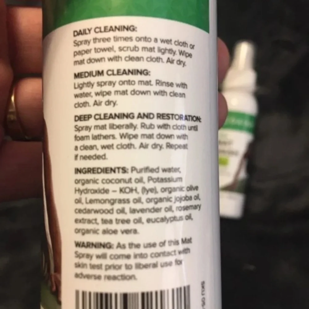 GAIAM YOGA MAT WASH One Bottle 100% NaturalOrganic Spray